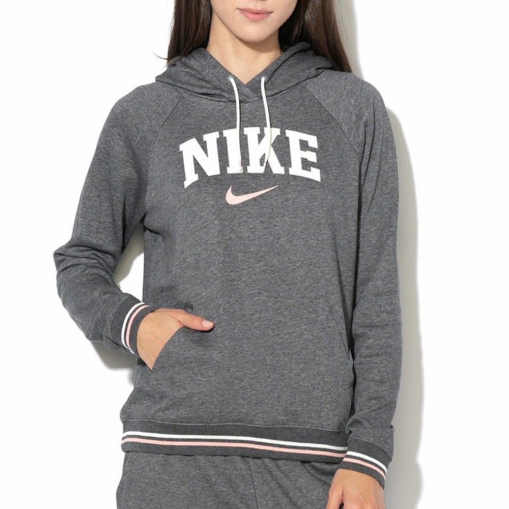 Nike Gray Cotton Hoodie Size M